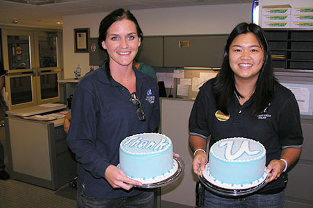 Celebrating Student Employees with a thank U cake